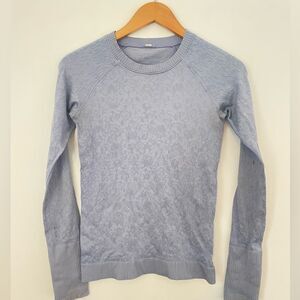 Lululemon Rest Less Pullover Long Sleeve Thumb Hole Hydrangea Blue Size Small/2